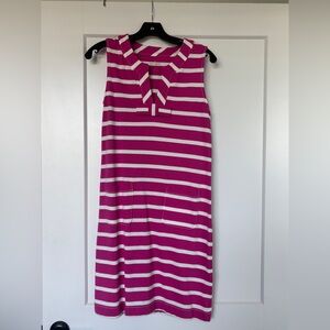 Kate Spade 100% cotton pink and white stripe tank dress size Small NWT